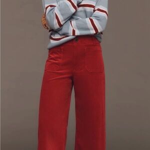 The Colette Corduroy Crop Wide-Leg Pants by Maeve